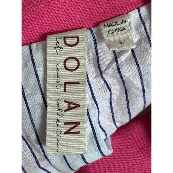 DOLAN Cropped Linen Slim Moto Jacket in Pink Size S - Picture 6 of 16